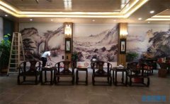 廣州白云永泰學(xué)山創(chuàng)意園辦公室噴畫卷簾-電動窗簾實拍